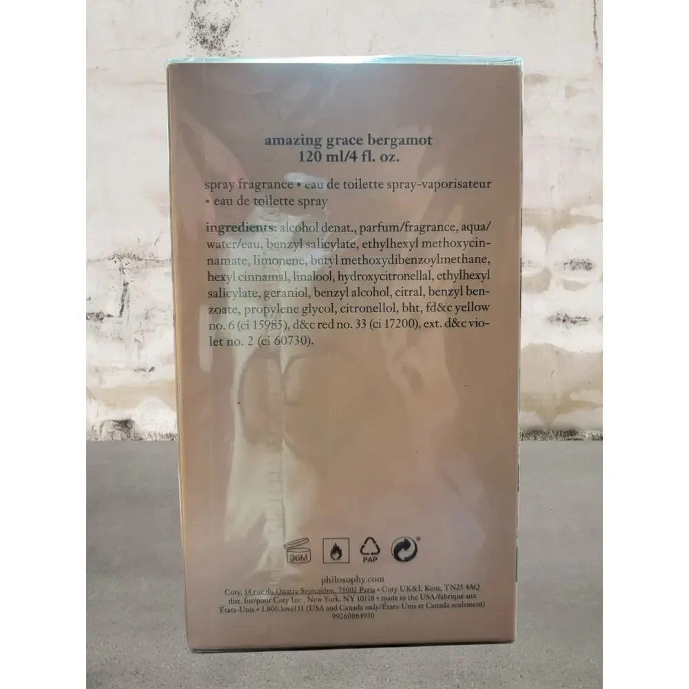 Philosophy Amazing Grace Bergamot Spray 120ml NIB